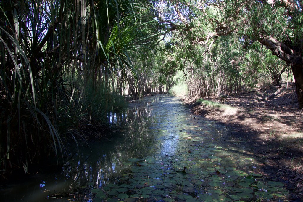 Landscape of sandstone river walk.